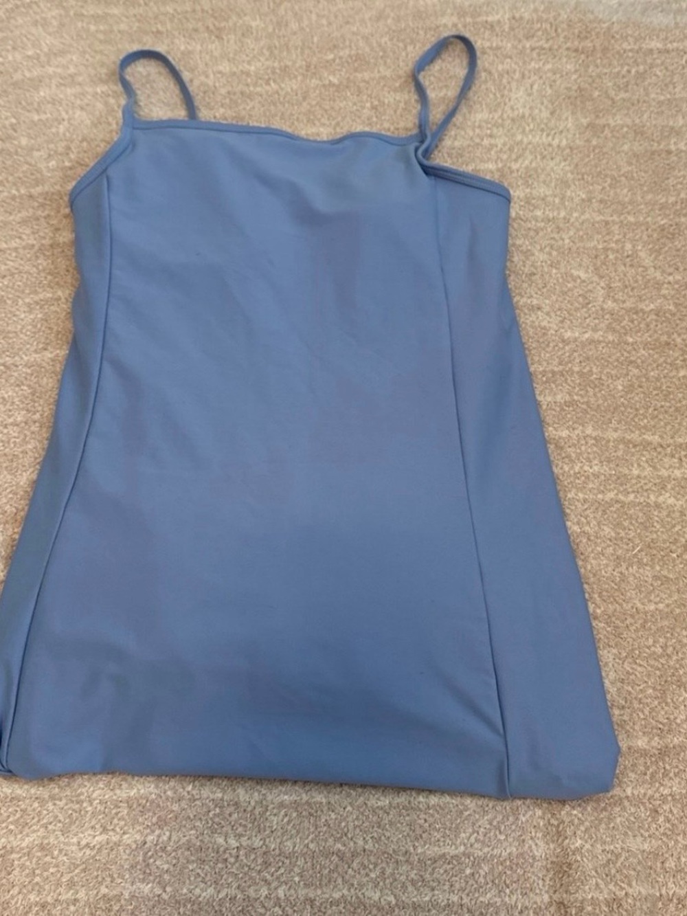 Simple Blue Spaghetti Strap Athletic Dress